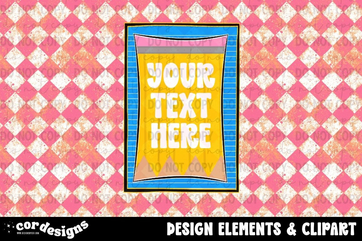 Pencil Frame | Elements And Clipart | Digital Download