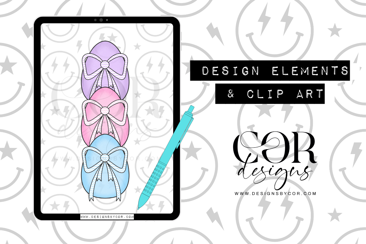 Bow Egg Bundle | Design Elements And Clipart | Digital Download