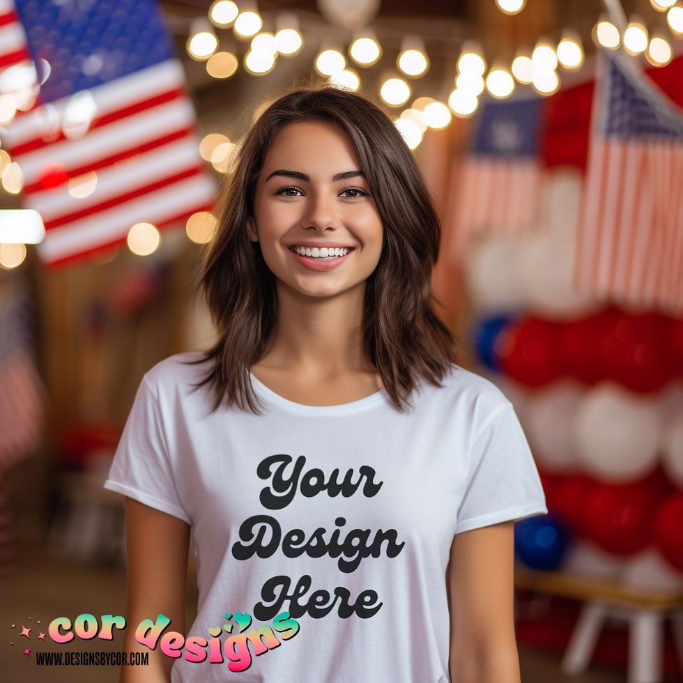 Short Sleeve Mock-Up | 4th Of July | Memorial Day - Digital Download