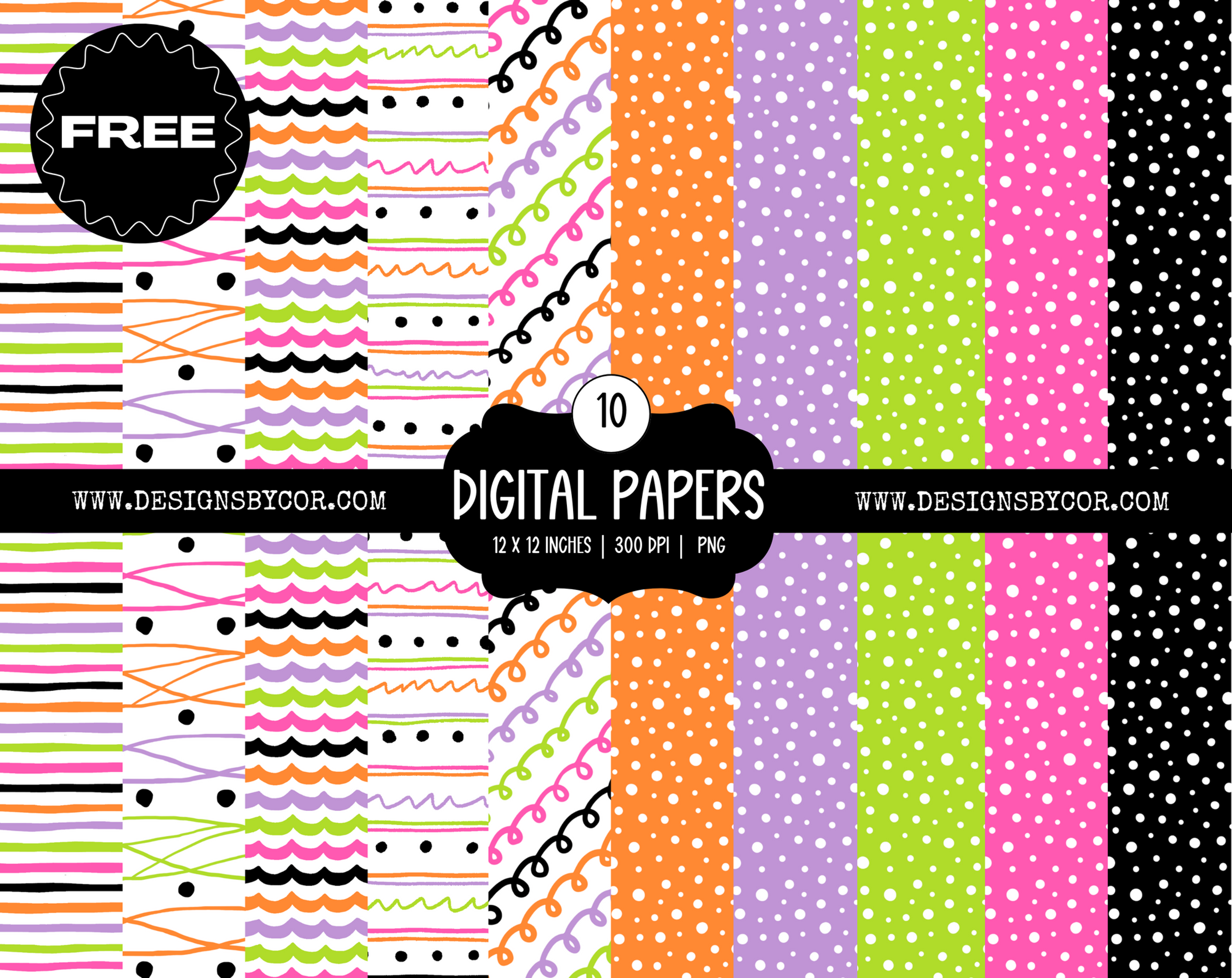 Halloween Digital Paper | Design Elements And Clipart | Digital Download