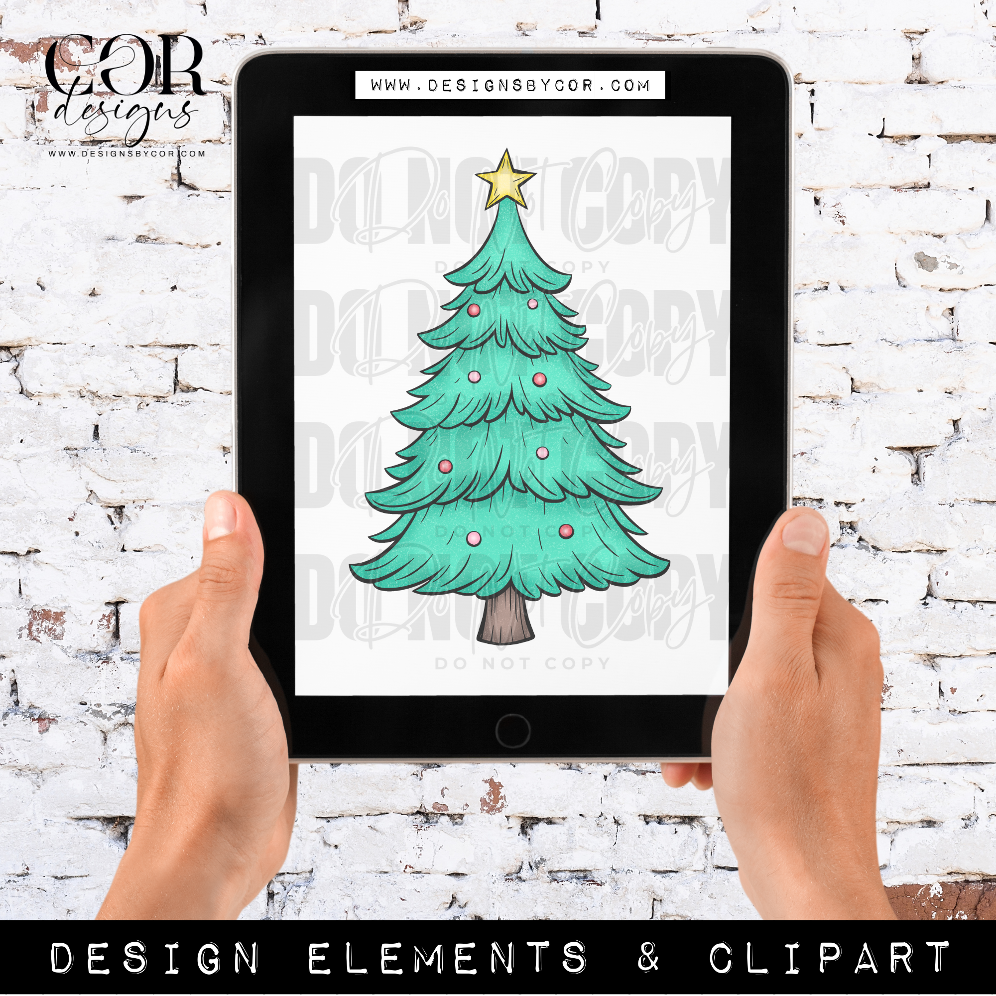 Christmas Tree | Design Elements And Clipart | Digital Downl