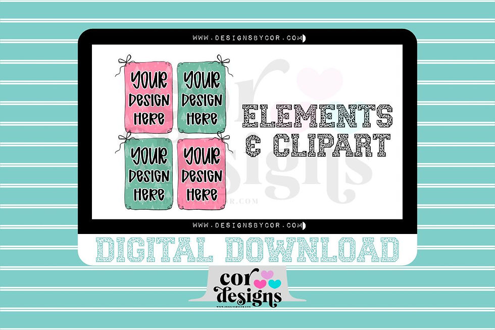 Bow Frames | Design Elements And Clipart | Digital Download
