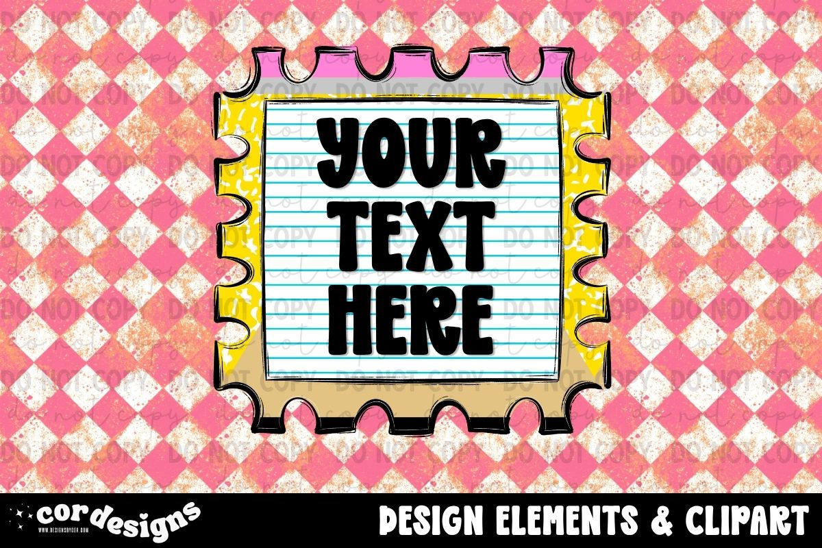 School Frame | Elements And Clipart | Digital Download