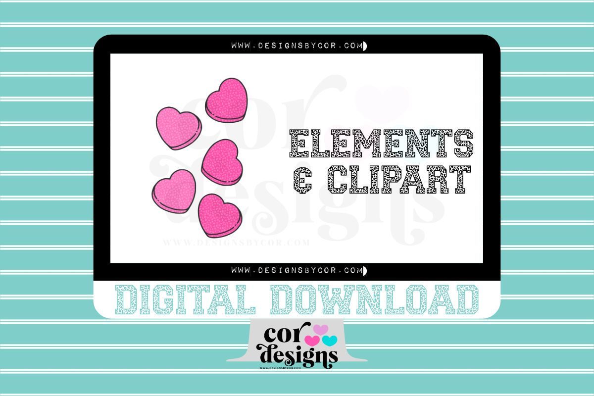 Valentines Clipart | Elements And Clipart | Digital Download