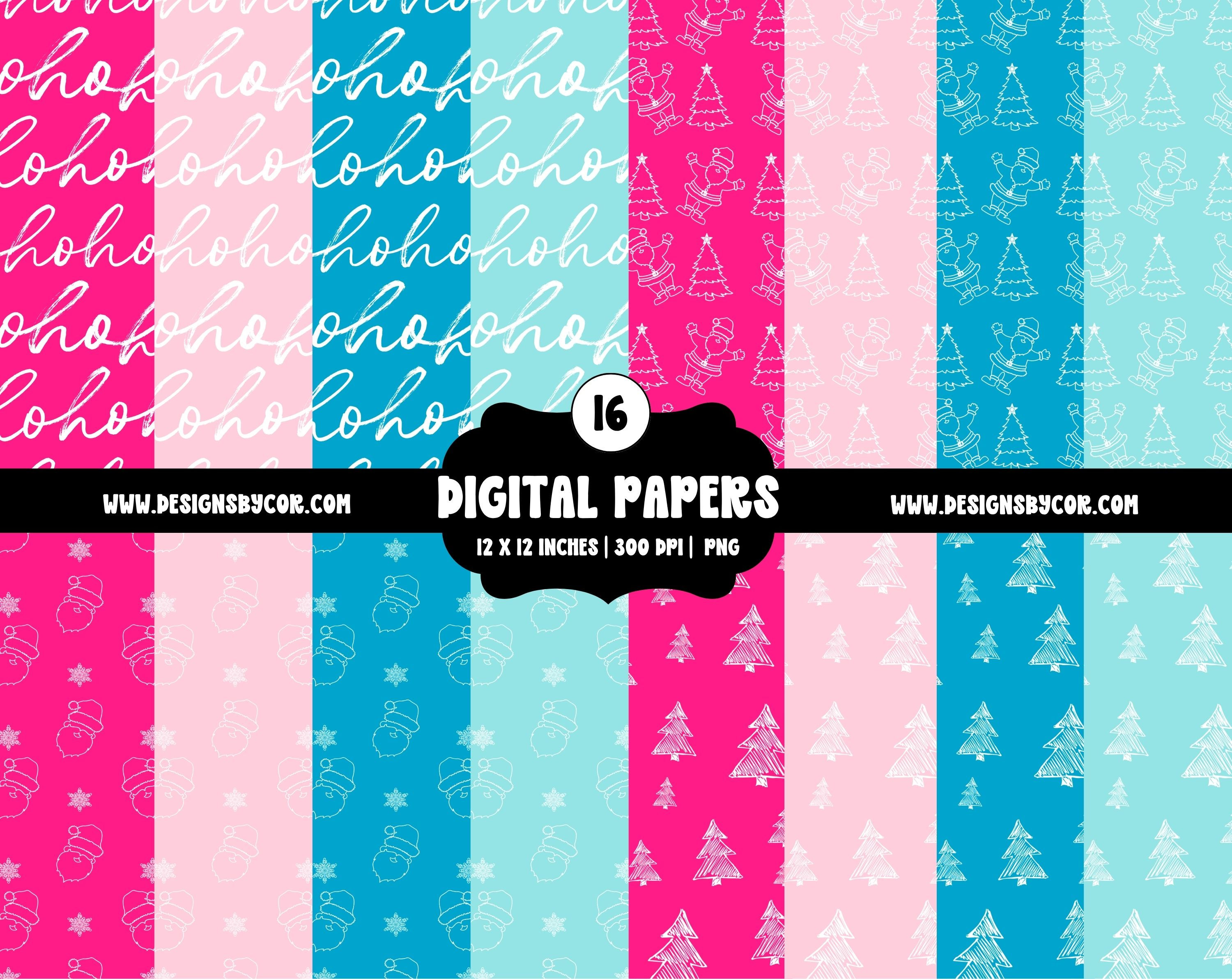 Christmas Digital Paper | Design Elements And Clipart | Digital Download