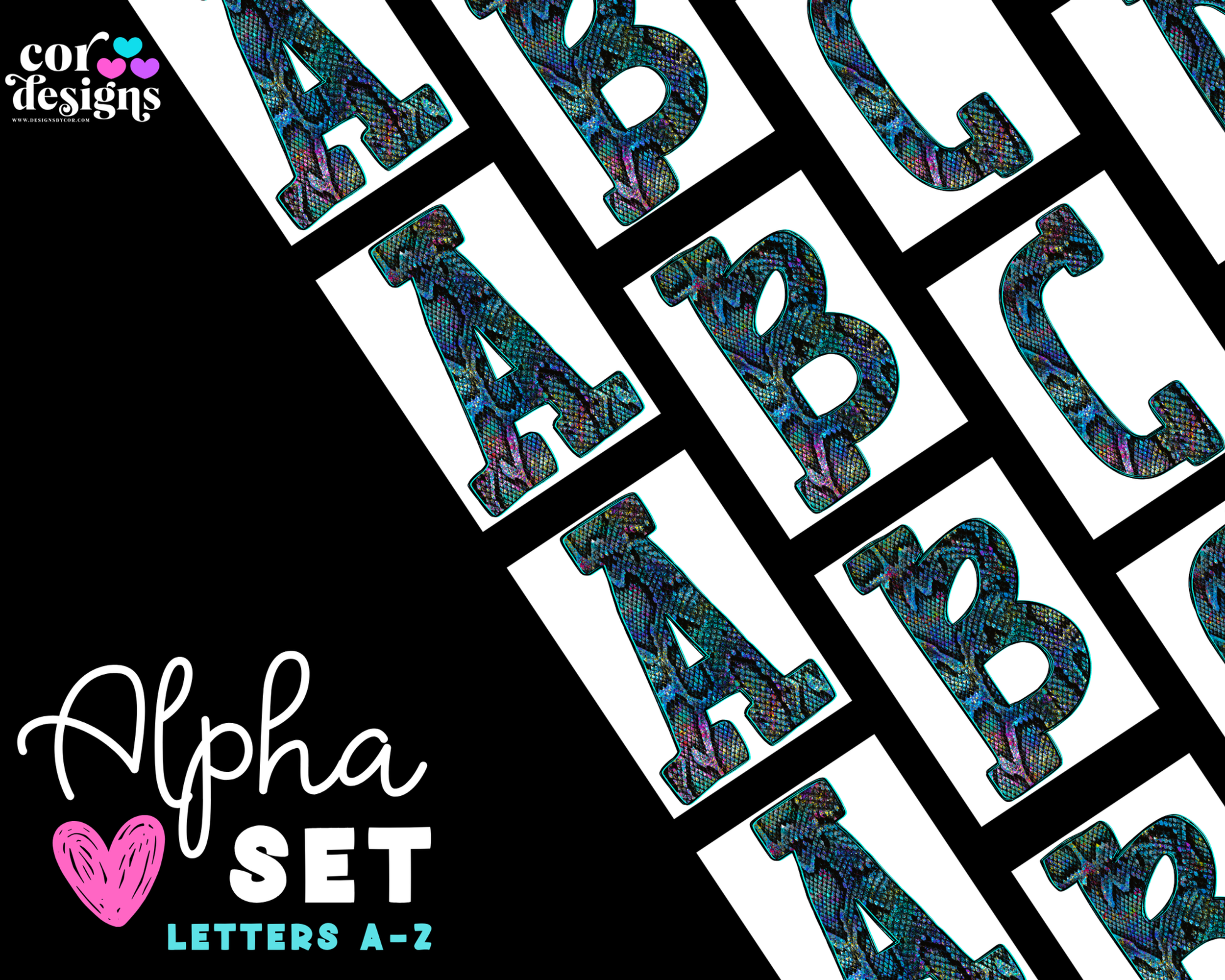 Snakeskin Alpha | Letters A-Z | Digital Download