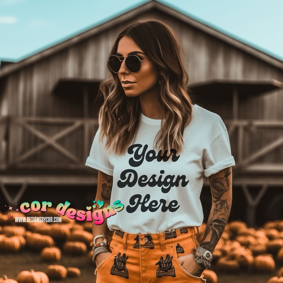 Short Sleeve Mock-Up | Fall Mock-Up - Digital Download