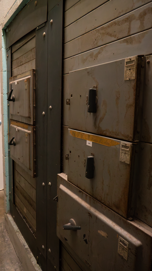 Old and outdated electrical boxes.