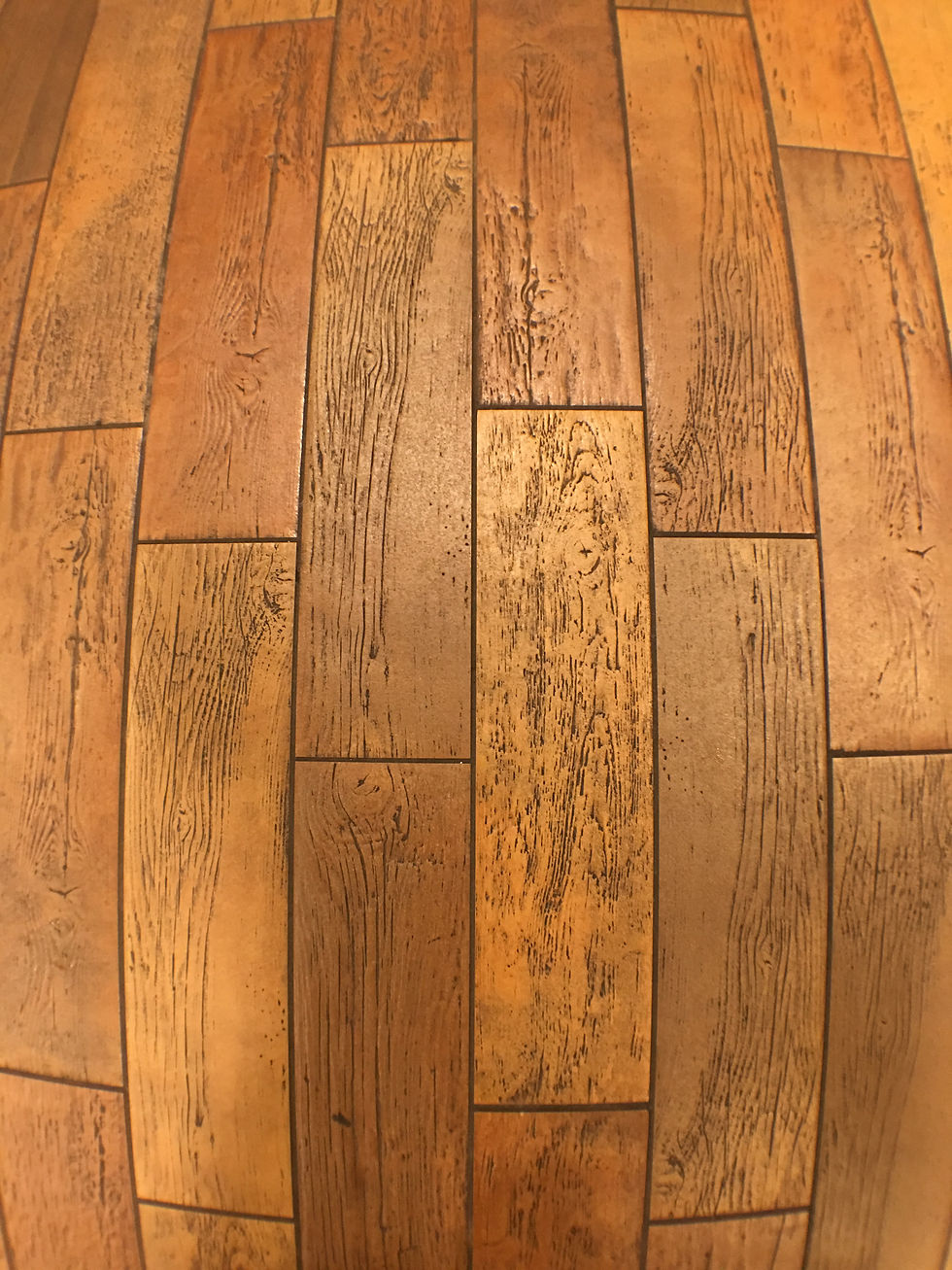 Faux Wood Flooring, Gaston's Tavern Restroom, Magic Kingdom