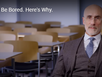 Boredom isn't a bug - it's a feature. Harvard professor Arthur C. Brooks explains why boredom unlocks creativity, activates a powerful brain network and might even protect you from depression. Learn how the mind wanders - and why that's a good thing...