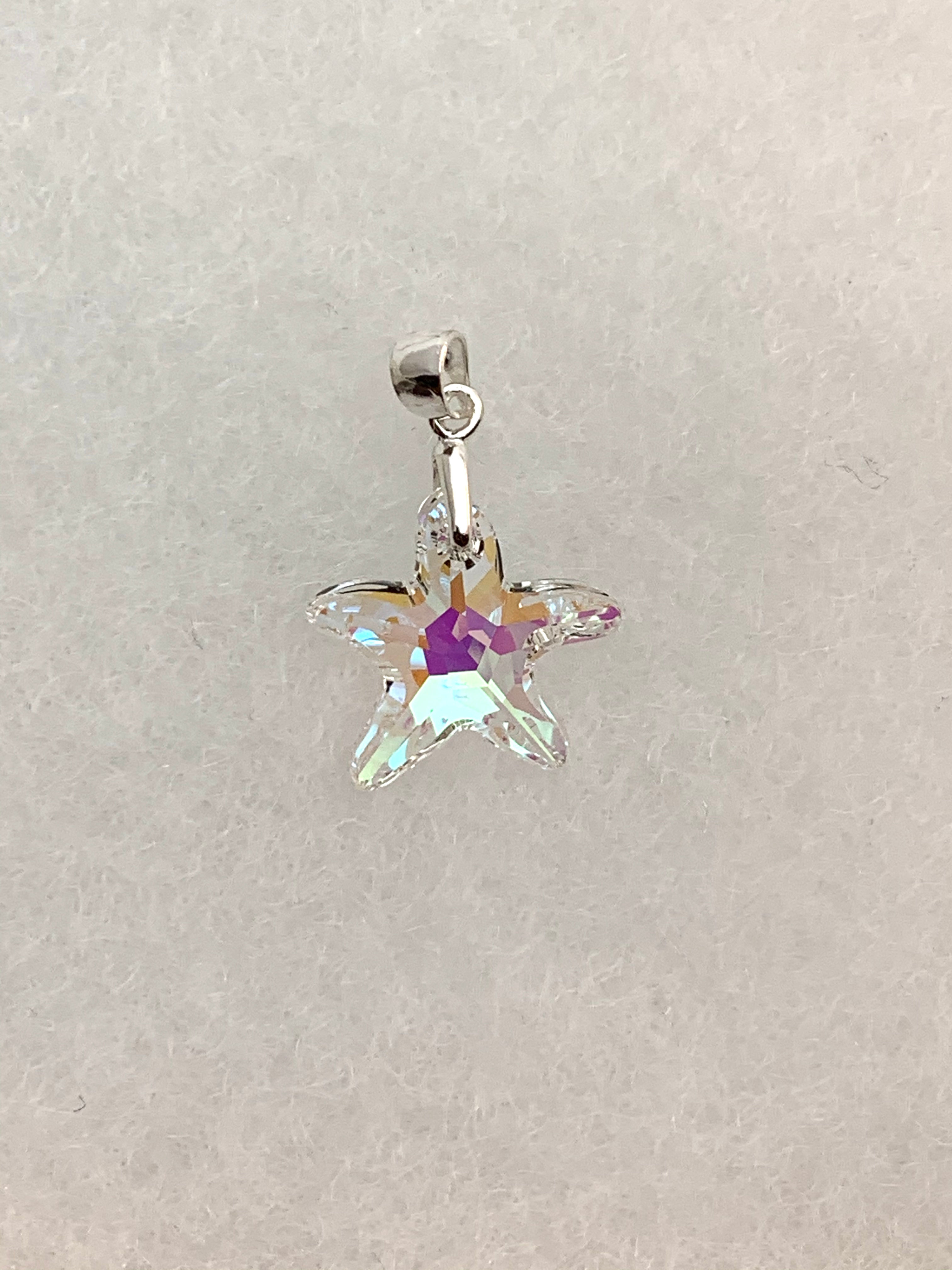 Étoile Swarovski & argent 9.25 #PEND-7A1