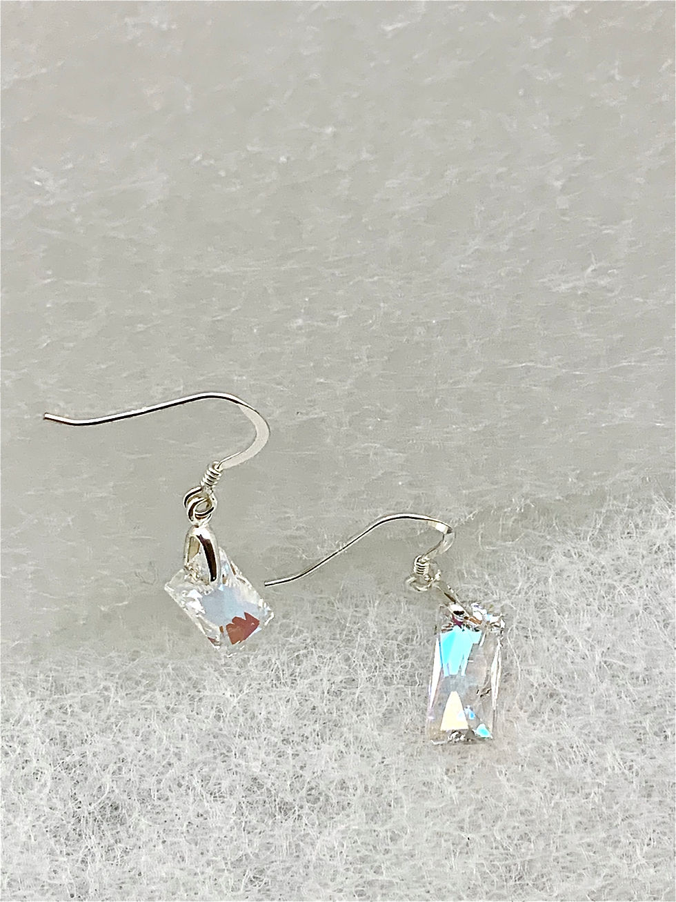 Reine baguette Swarovski & argent 9.25 #BO-166A