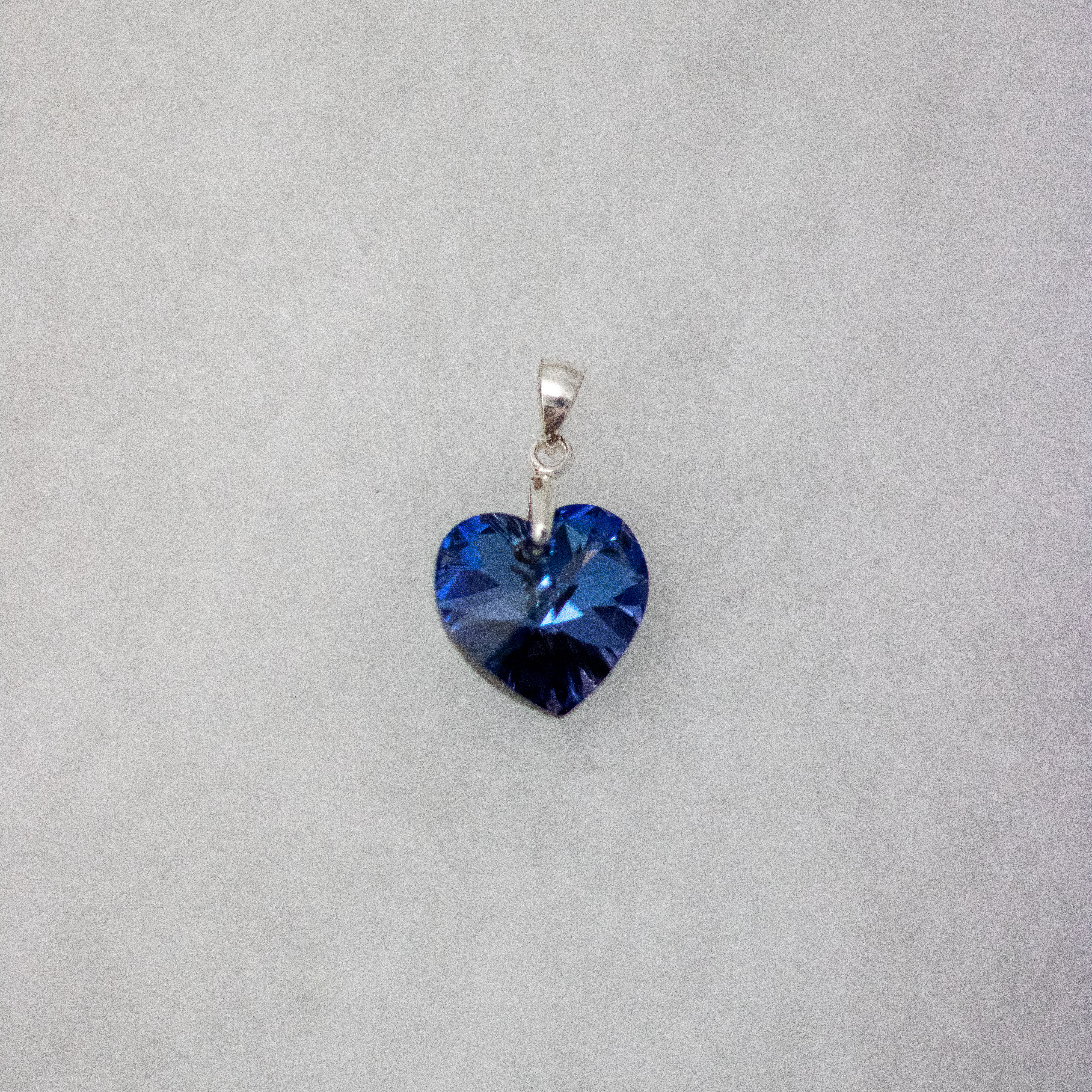 Coeur Argent & Swarovski #PEND-254A