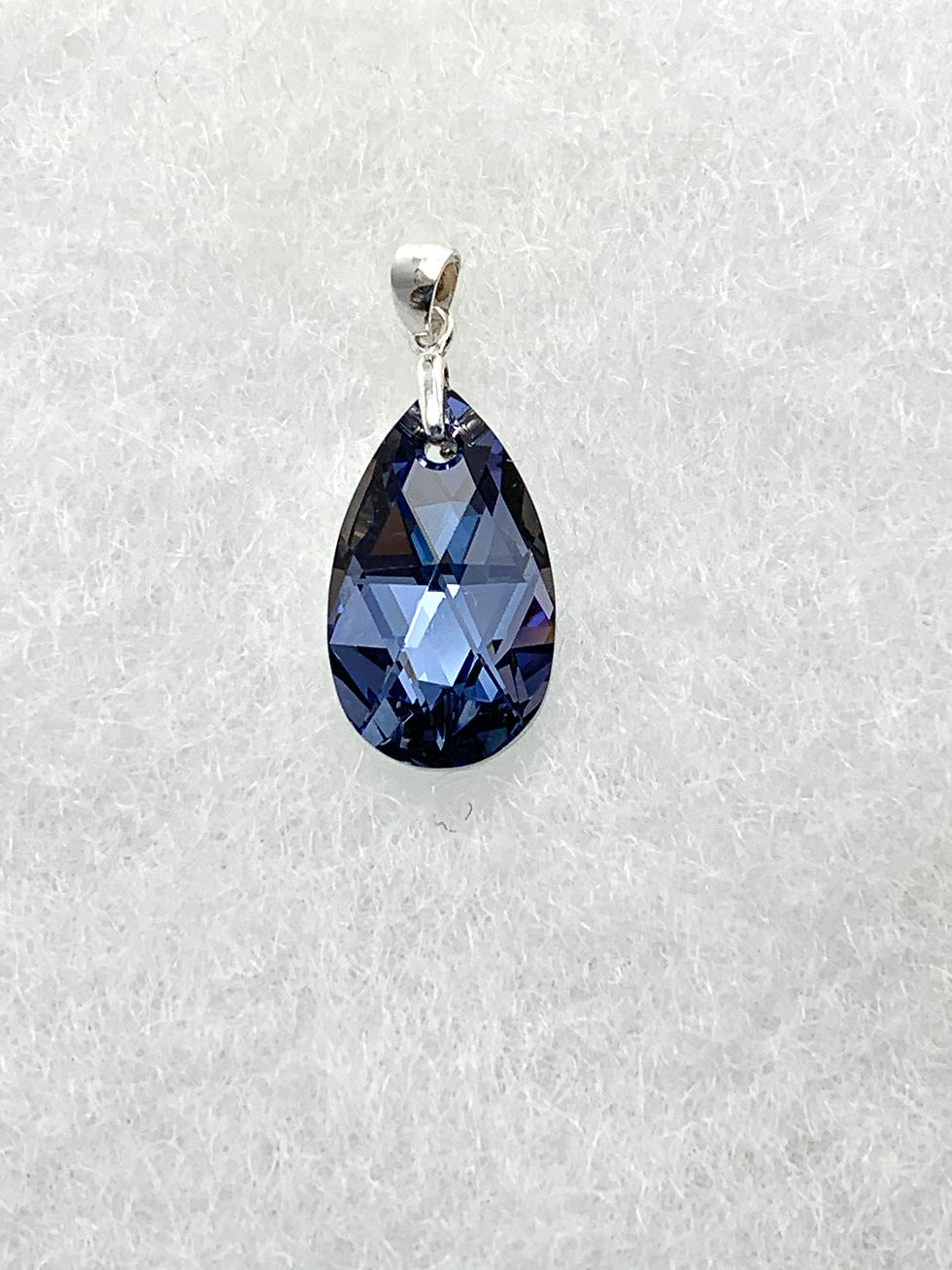 Poire de Swarovski & argent 9.25 #PEND-210A