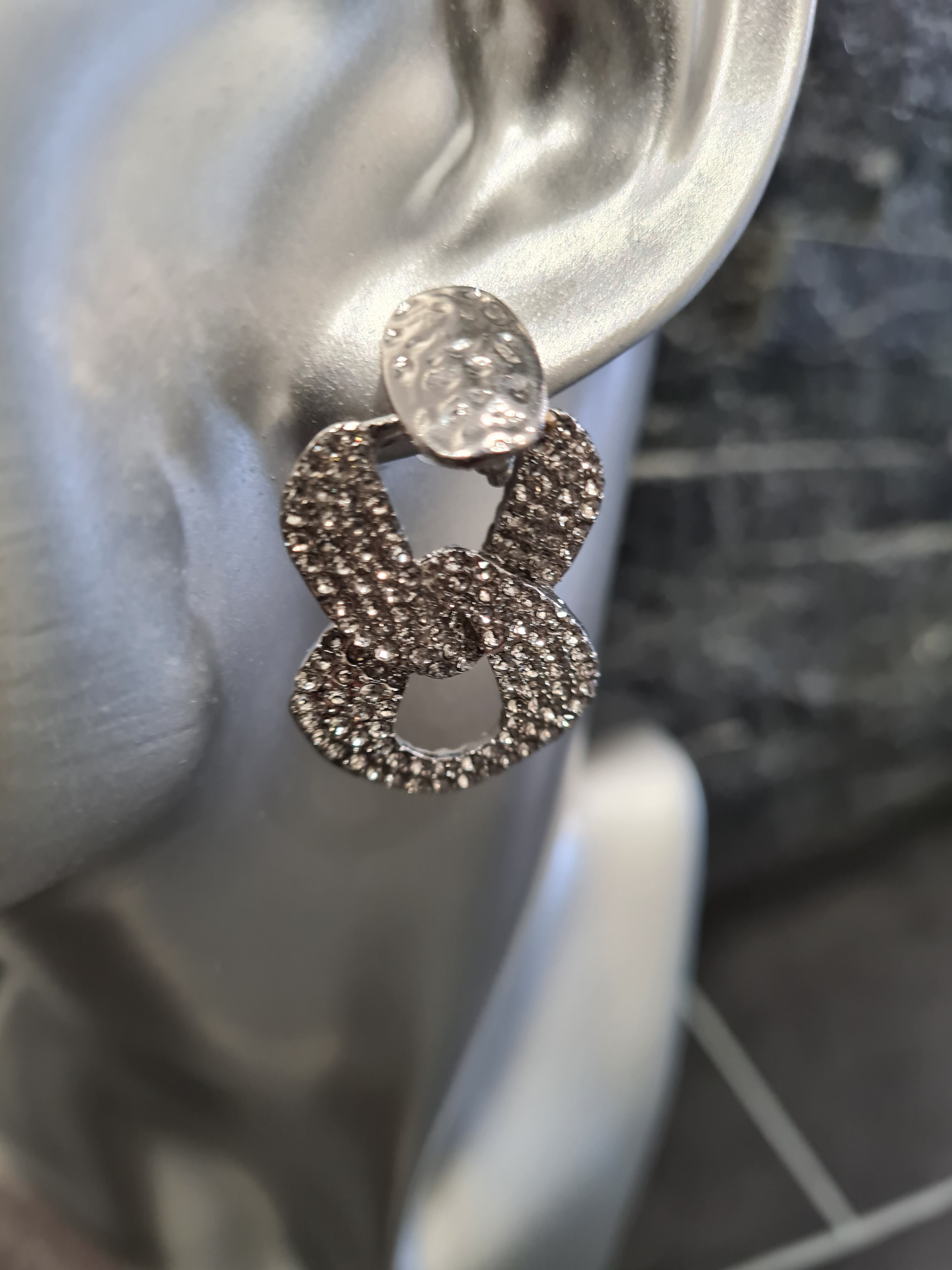 Boucles d'oreilles strass Chaine