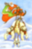 Santa Sledding w/Polar Bears
