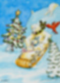 Polar Bears Sledding