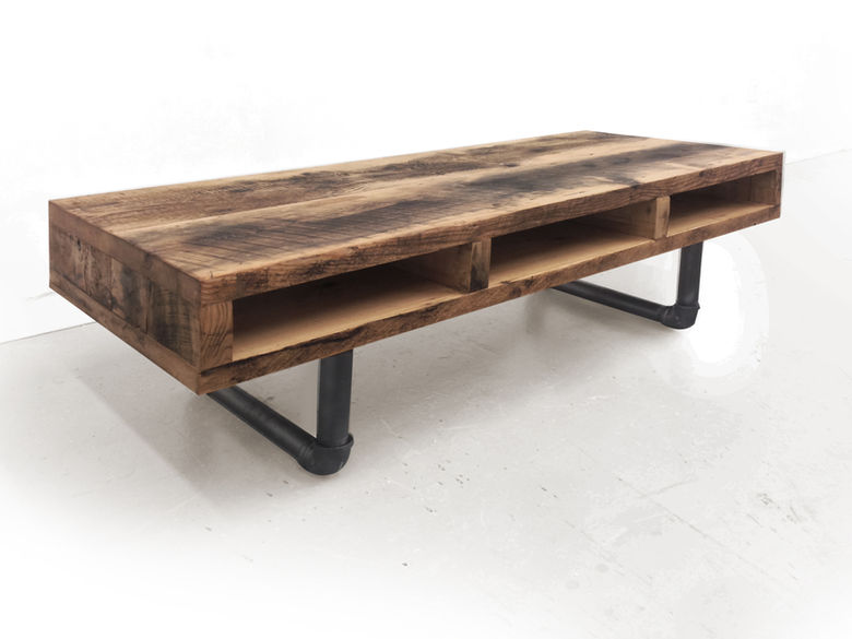 Custom made reclaimed wood coffee table.