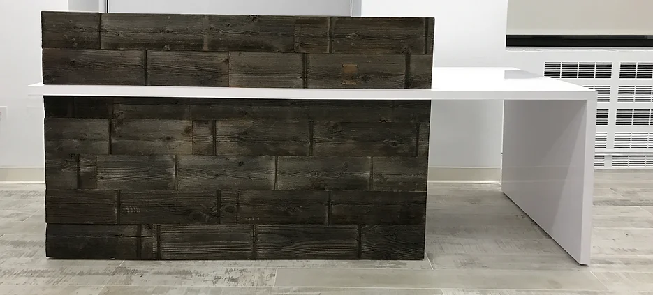 The Alpine Desk Reclaimed Wood Reception Desk