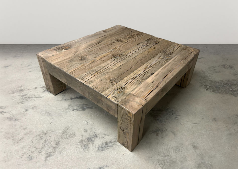 Reclaimed Wood Beam Coffee Table