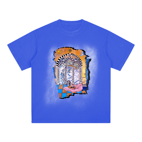 QMTS Washed Drop Shoulder T-Shirt - 250 GSM | Roc Paint Sip