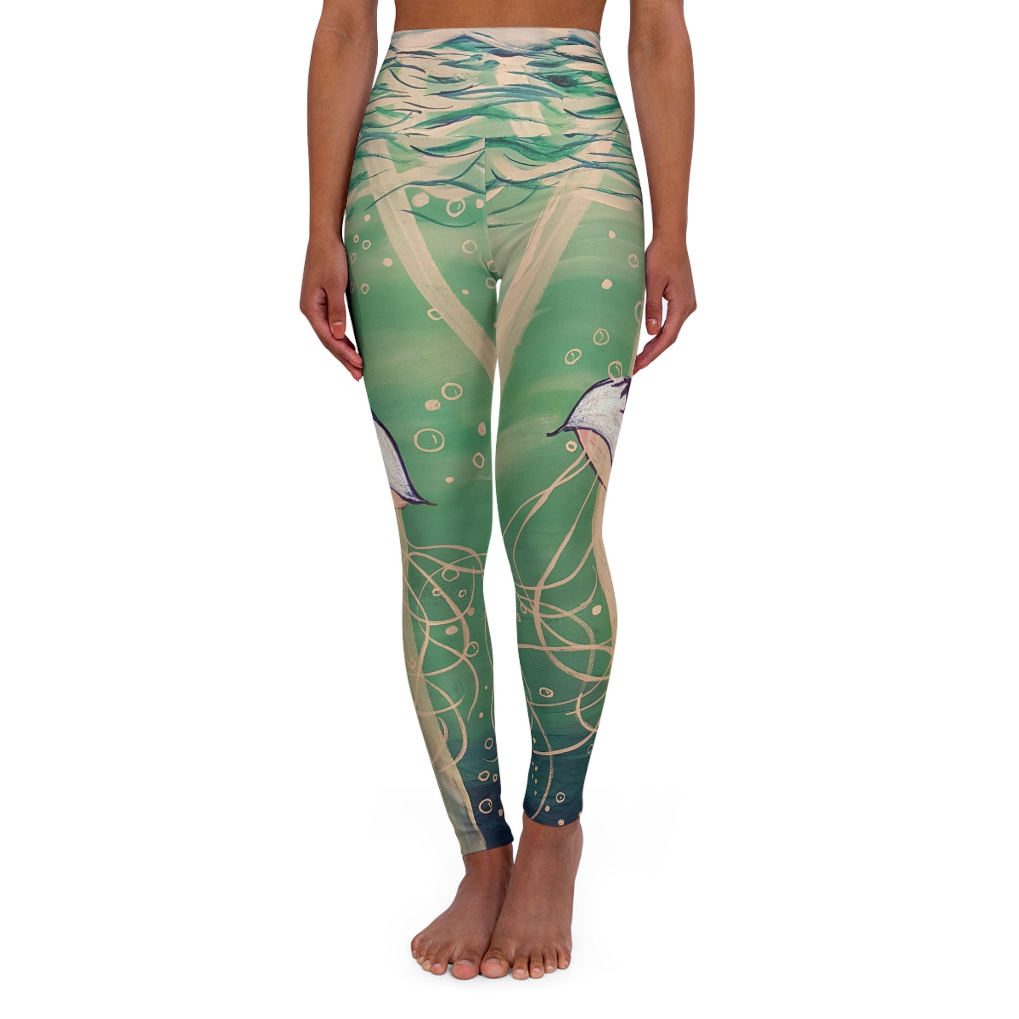 Jellyfish Disco High Waisted Yoga Leggings