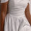 Thumbnail: Off the Shoulder Textured Satin Wedding Gown