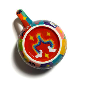 Hand Painted Ceramic Latte Mug