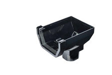 SquareGutterStop End OutletBlack