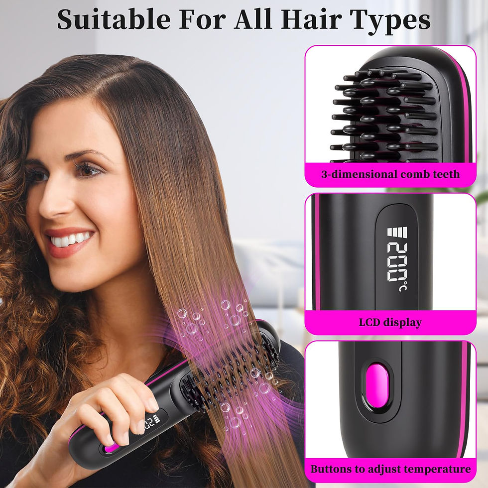 Thumbnail: Cordless Rechargeable Hair Straightening Brush