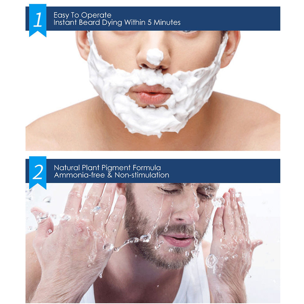 Thumbnail: Natural Long Lasting 200ml Permanent Beard Dye Shampoo For Men Beard Dying Remov