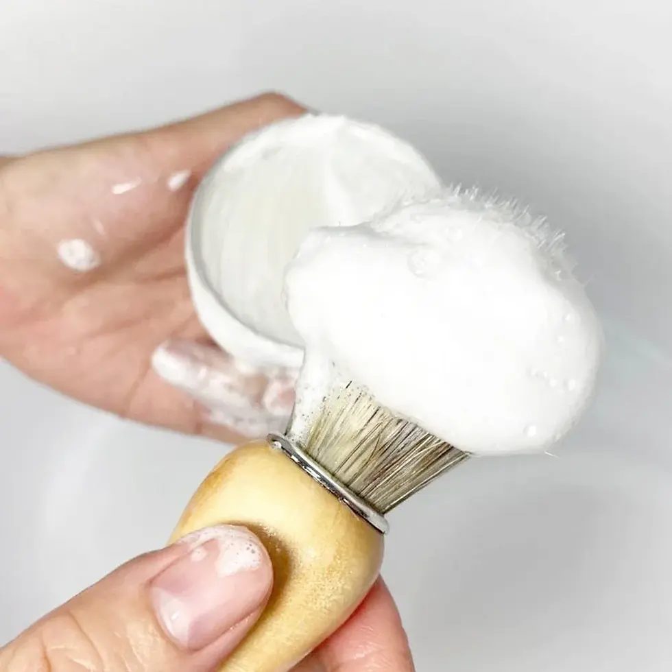 Thumbnail: Handmade Smooth Texture Ear Shaving Soap Bar - Organic Foam Shaving Cream for Me