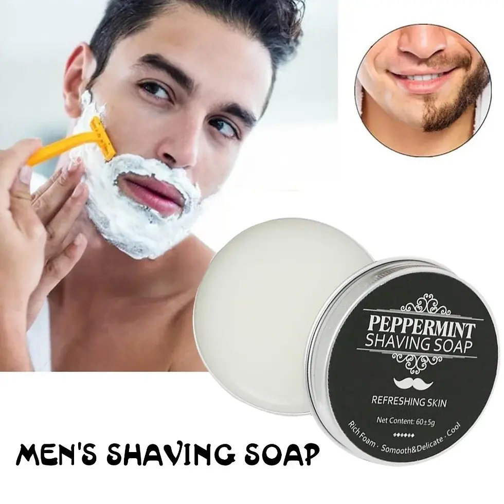Thumbnail: Handmade Smooth Texture Ear Shaving Soap Bar - Organic Foam Shaving Cream for Me