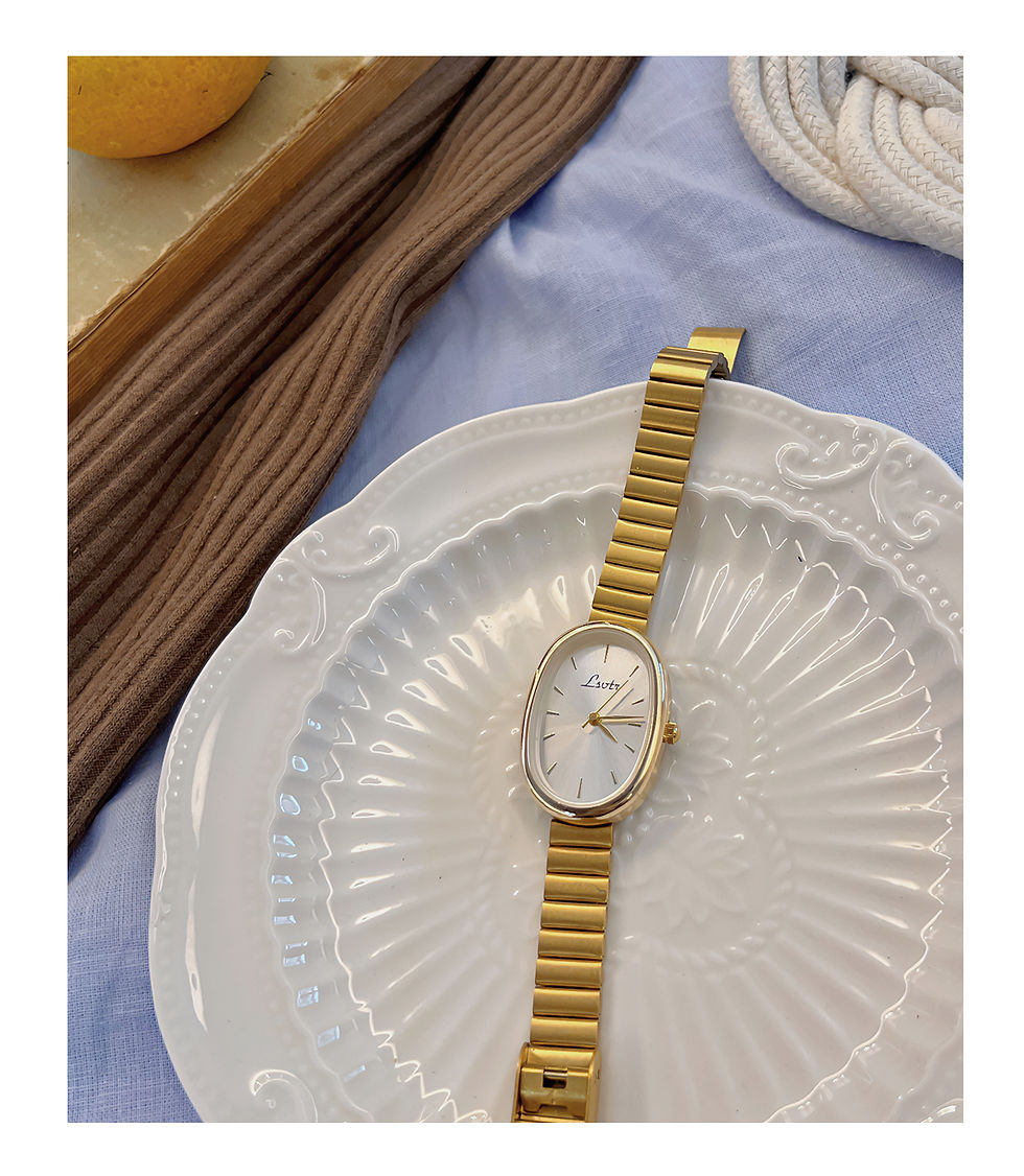 Thumbnail: 1pc New Fashionable Women's Watch With Gold Bracelet, Vintage & Luxury Ins Style