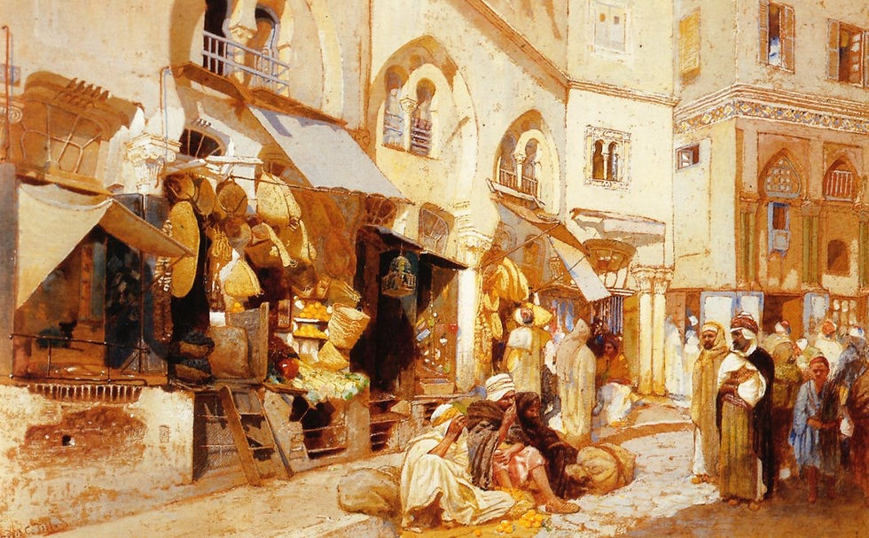 Early paintings of L.ouis C. Tiffany speak of his fascination with the Middle East 
