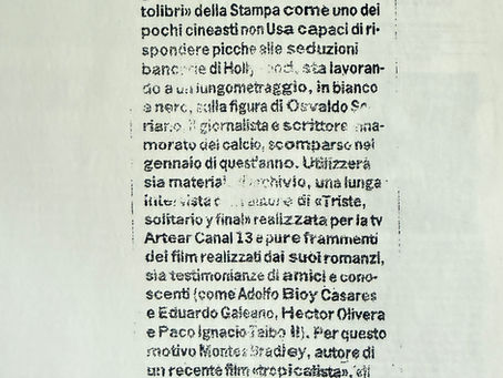 Osvaldo Soriano. Review: Il Manifesto