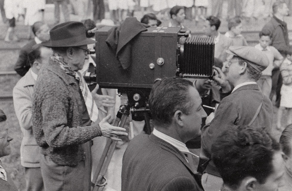 Tabernero on the set