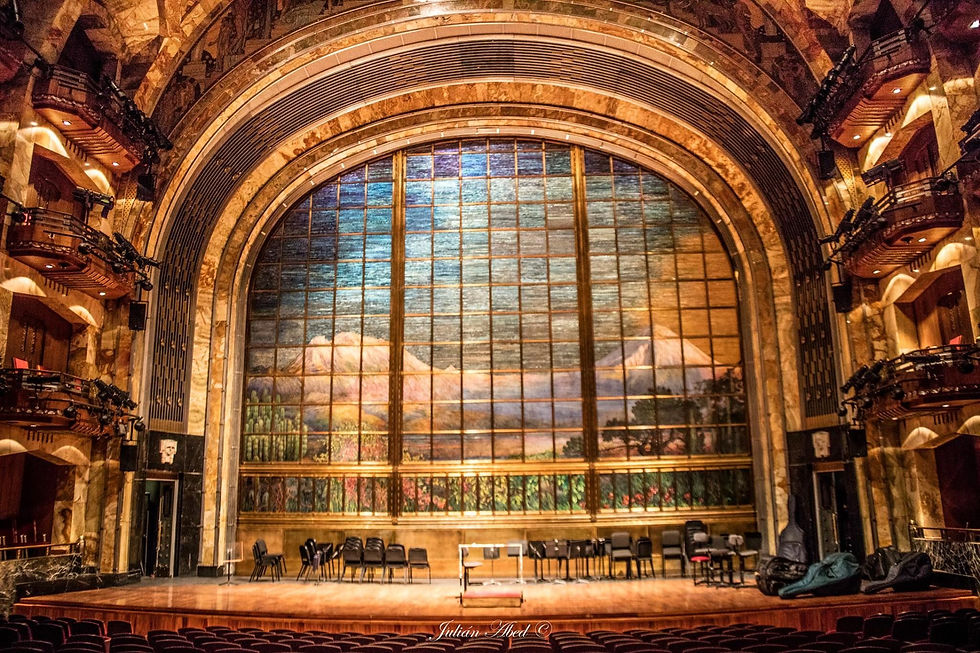 Stage curtain at Palacio Bellas Artes