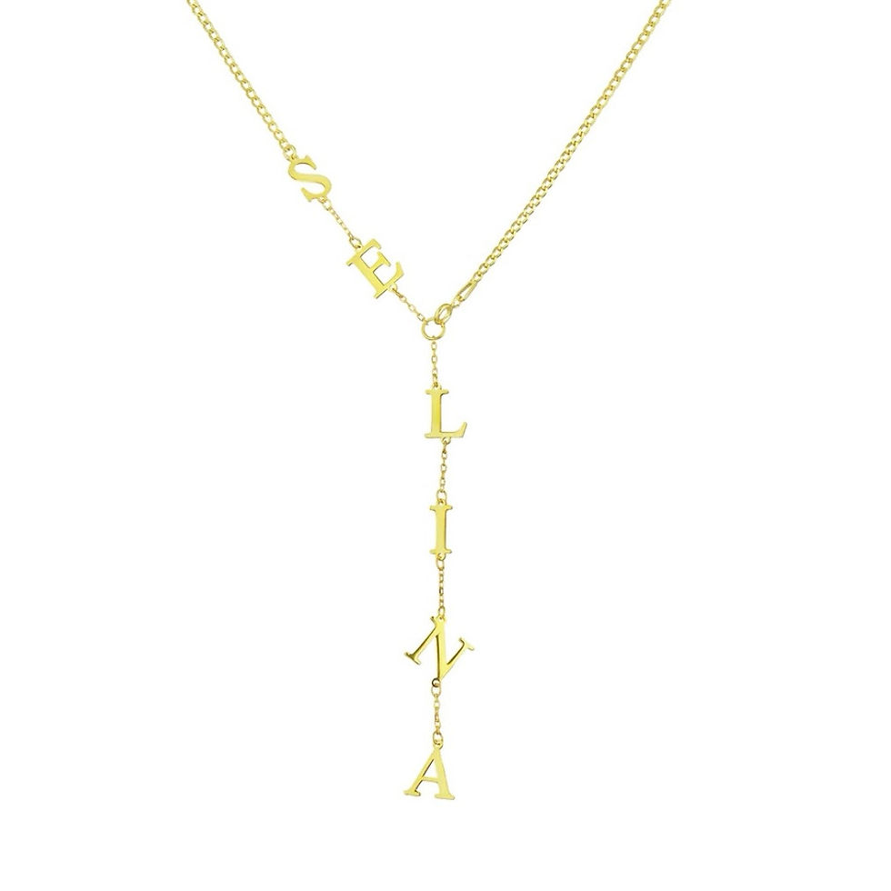 Küçük resim: 925 Ayar Gümüş Y Sarkan İsim Kolye