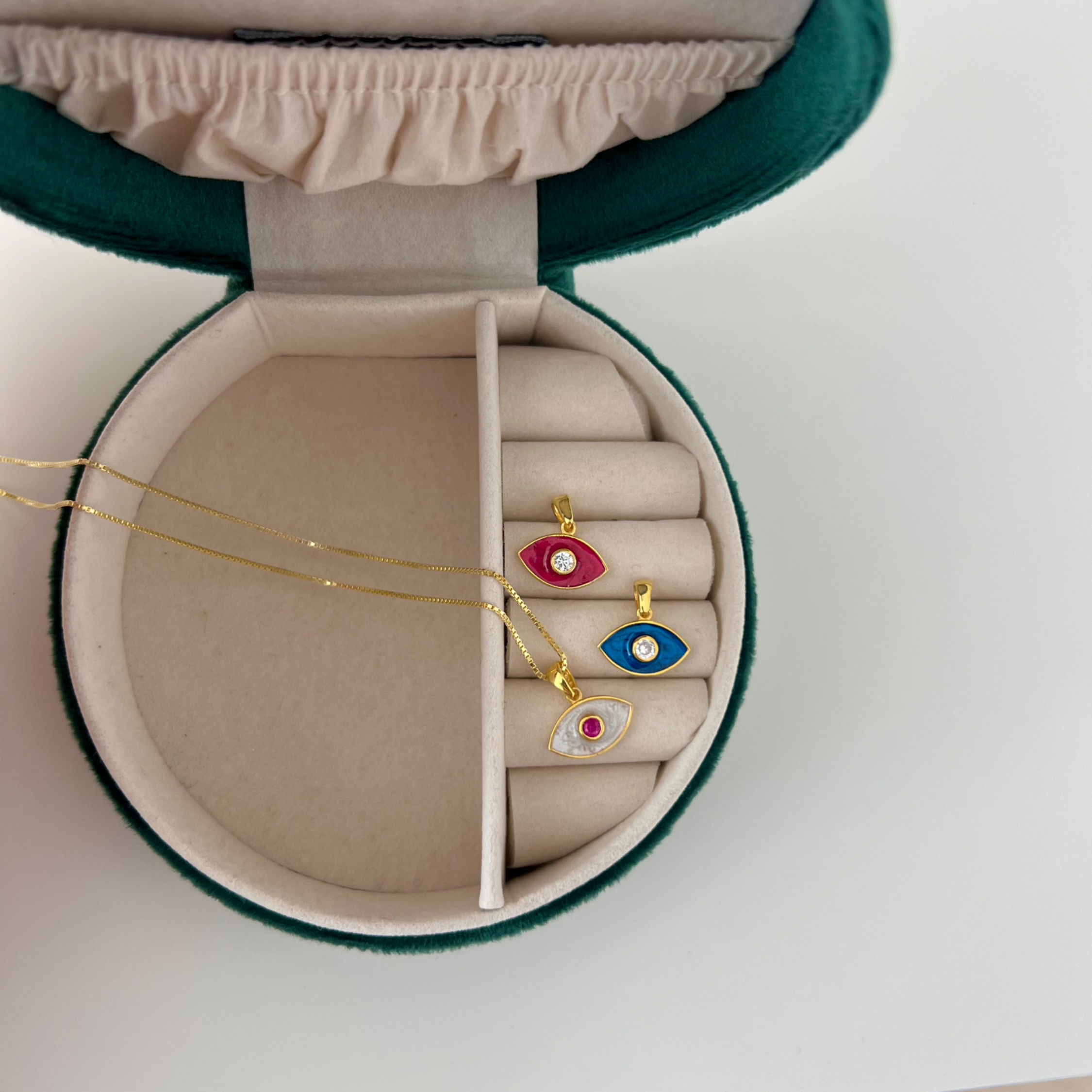 925 Ayar Gümüş Vıntage Göz Kolye