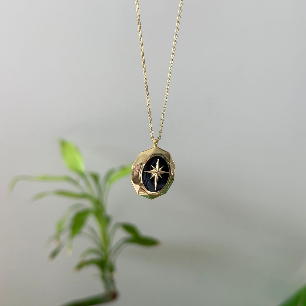 925 Ayar Gümüş Kutup Yıldızı Kolye