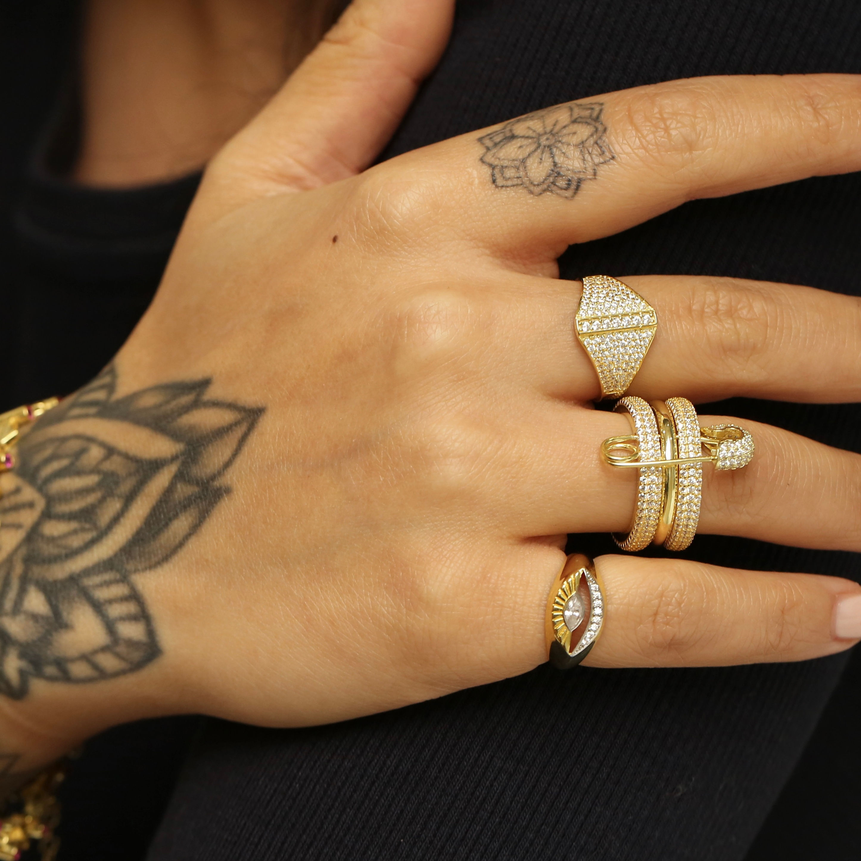 925 Ayar Gümüş Göz Yüzük