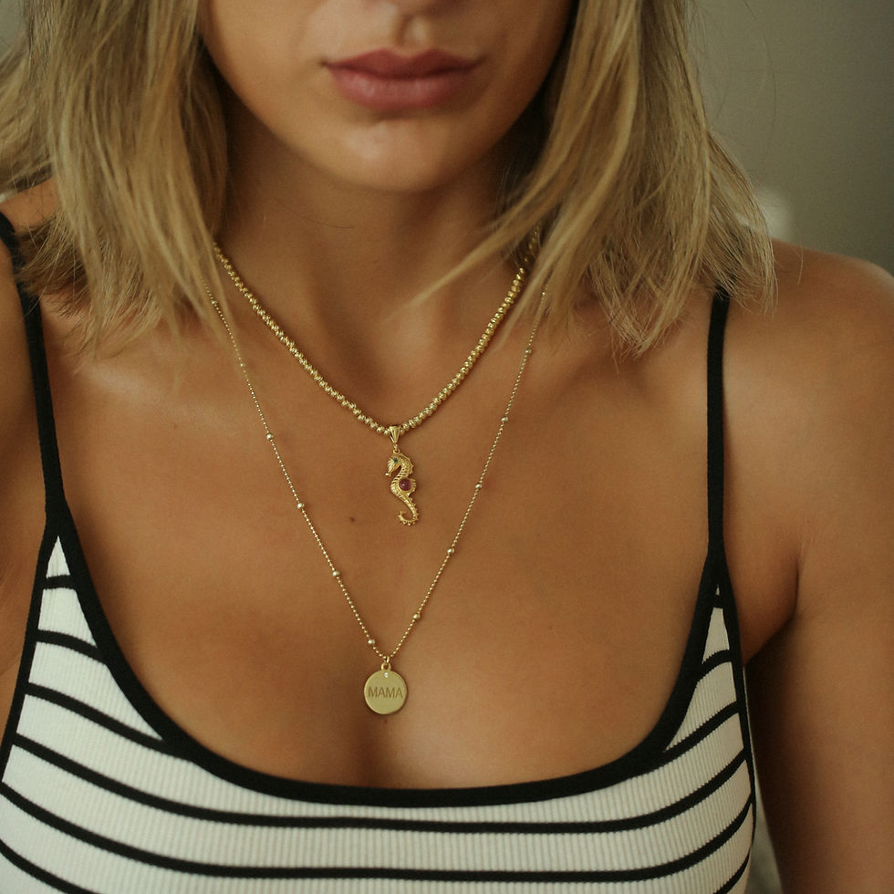 Küçük resim: 925 Ayar Gümüş Denizatı Kolye