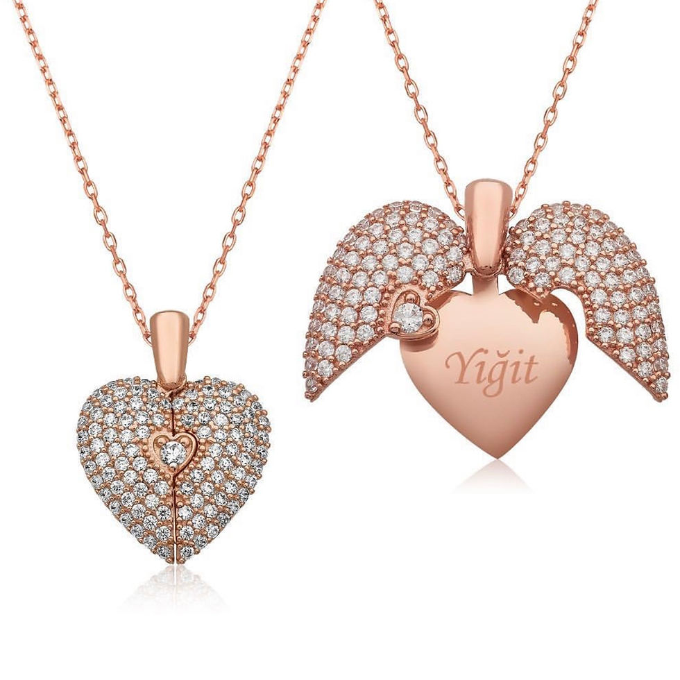 925 Ayar Gümüş Açılır Kapanır Kişiye Özel Kolye