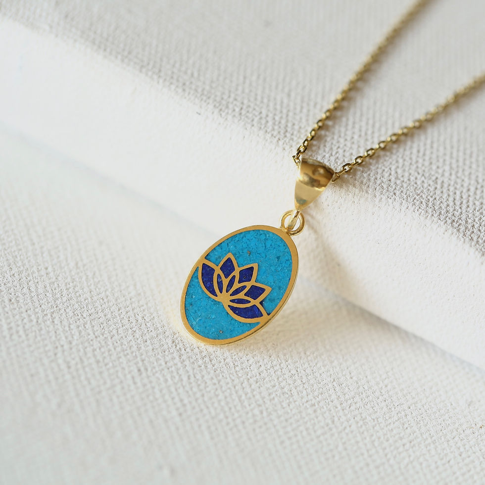 925 Sterling Silver Turquoise Natural Stone Necklace