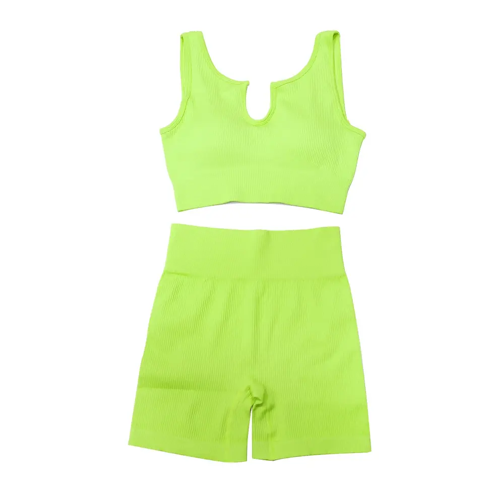 Thumbnail: Yoga Wear Custom Logo 90% Nylon Elastic Sportswear Athletic Workout Set