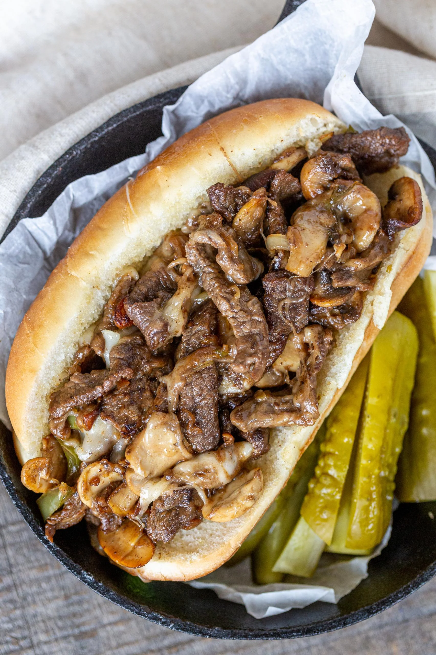 A cheesesteak sandwich loaded with grilled beef served by Always Fresh BBQ Catering for private parties, birthday celebrations, and corporate catering.