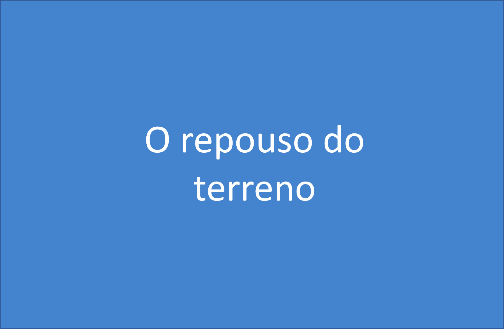 Repouso do terreno