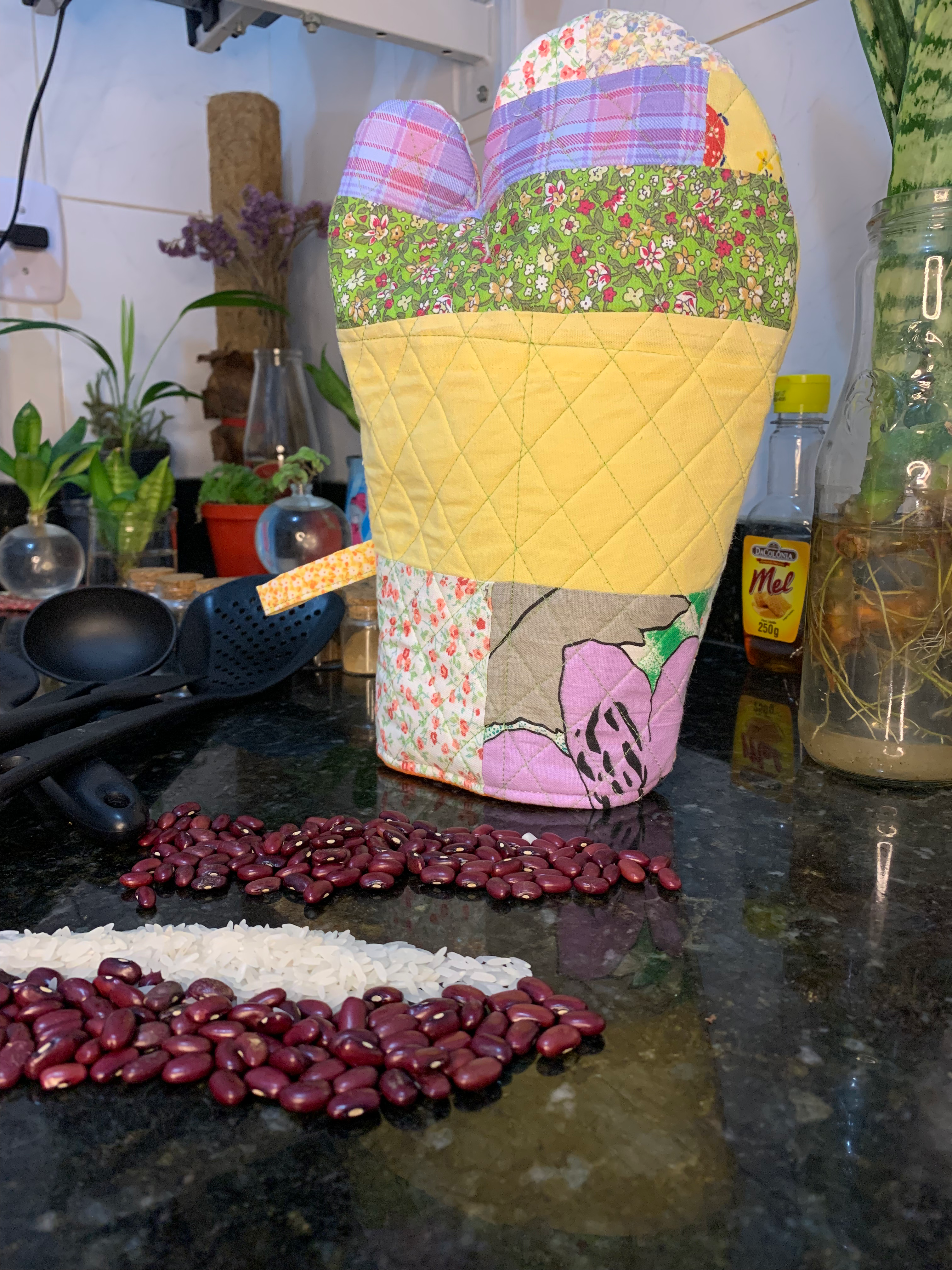 Luva cozinha Patchwork estampas diversas