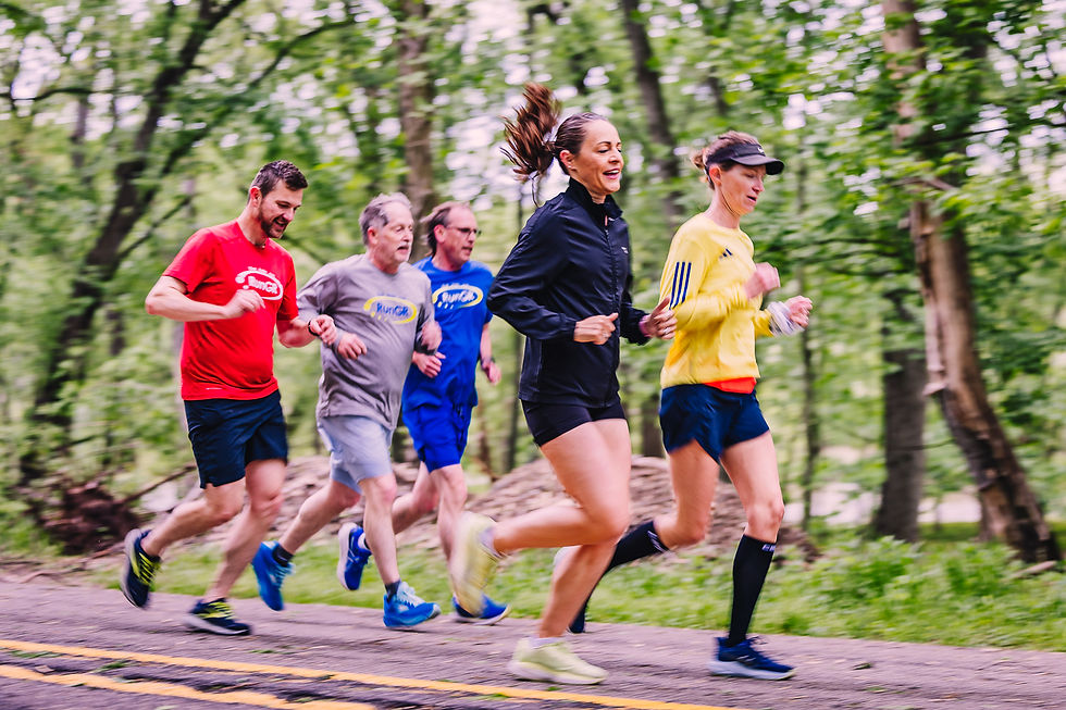 a group of mental health runners